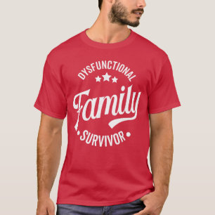 Camiseta Sobrevivente de Família Disfuncional Engraçado Sar