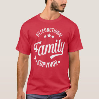 Camiseta Sobrevivente de Família Disfuncional Engraçado Sar