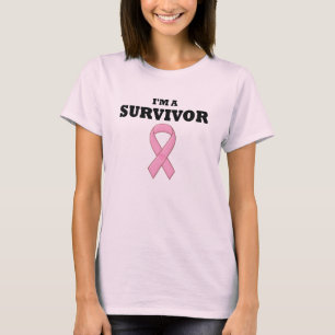 Camiseta Sobrevivente de Fita Rosa