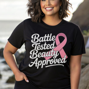 Camiseta Sobrevivente de Fita Rosa do Guerreiro do Cancer d