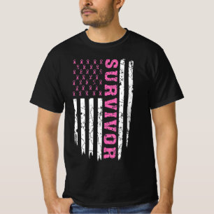 Camiseta Sobrevivente de fita rosa para a consciência do Ca