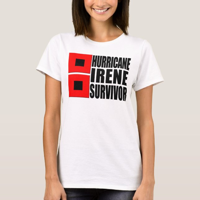 Camiseta Sobrevivente de Irene do furacão (Frente)