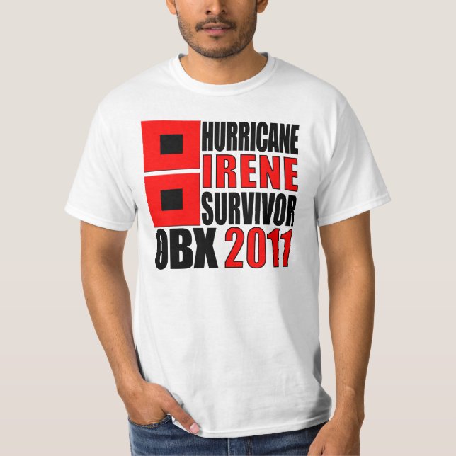 Camiseta Sobrevivente de Irene do furacão (Frente)