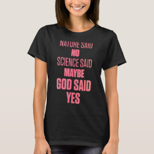 Camiseta Sobrevivente de Ivf Mãe Deus Sim Inexistência no D