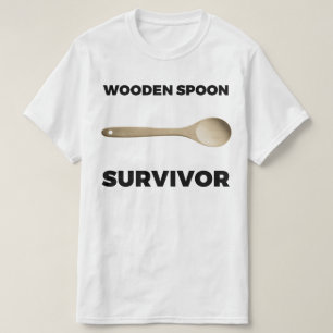 Camiseta Sobrevivente de madeira da colher