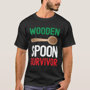Camiseta Sobrevivente De Madeira Engraçado Pai De Mãe Itali
