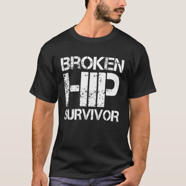 Camiseta Sobrevivente de Quadril Quebrado (Frente)