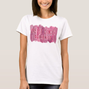 Camiseta sobrevivente de reconhecimento de cor rosa do óleo