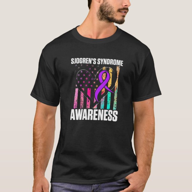 Camiseta Sobrevivente de Sjogren aprende guerreiro 1 (Frente)