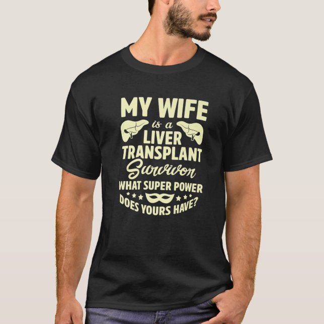 Camiseta Sobrevivente de transplante hepático Guerreiro de  (Frente)