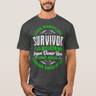 Camiseta Sobrevivente de transplante hepático para orgão