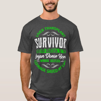 Camiseta Sobrevivente de transplante hepático para orgão re