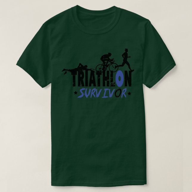 Camiseta Sobrevivente de Triathlon 4 (Frente do Design)