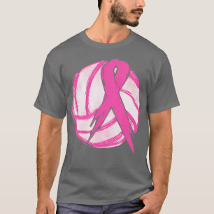 Camiseta Sobrevivente do Câncer da Mama Fita de Voleibol Ro