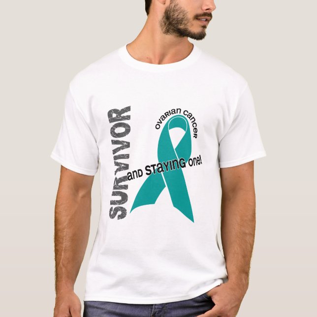 Camiseta Sobrevivente do câncer de ovário (Frente)