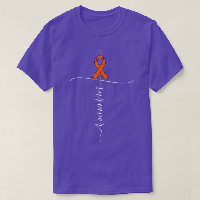Camiseta Sobrevivente do cancer de rim - Faixa Laranja Gif (Frente do Design)