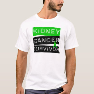 Camiseta Sobrevivente do câncer de rim (fita verde)