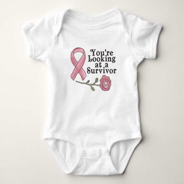 Camiseta Sobrevivente do cancro da mama (Frente)