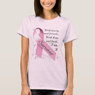 Camiseta Sobrevivente do cancro da mama