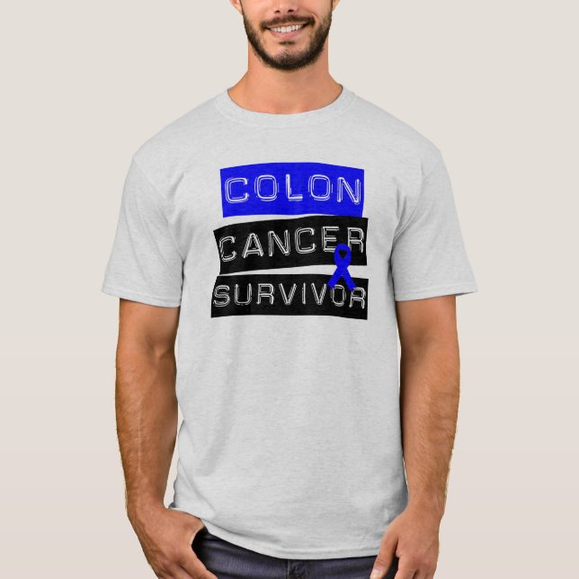 Camiseta Sobrevivente do cancro do cólon (Frente)
