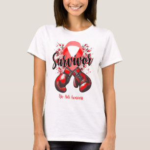 Camiseta Sobrevivente do Guerreiro de Hiv em Flor