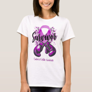 Camiseta Sobrevivente do guerreiro do Blossom Crohn e Colit
