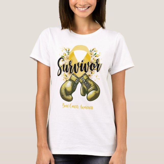 Camiseta Sobrevivente do Guerreiro do Cancer Blossom (Frente)