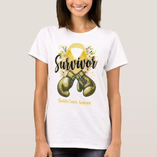 Camiseta Sobrevivente do Guerreiro do Cancer Blossom Bladde