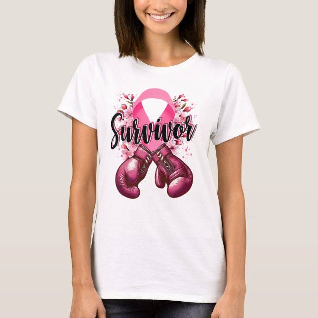 Camiseta Sobrevivente do guerreiro do Cancer da mama (Frente)
