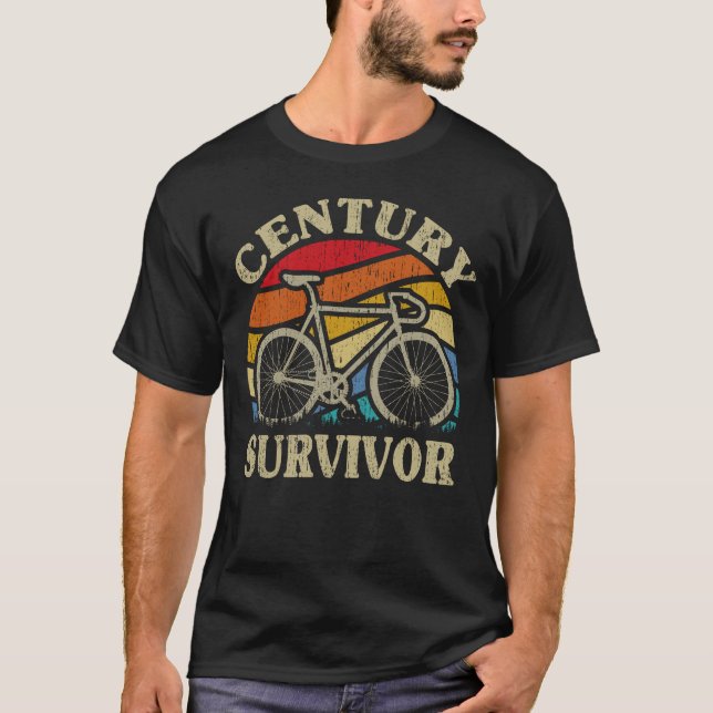 Camiseta Sobrevivente do século 100 Mil Ciclo de Ciclo (Frente)