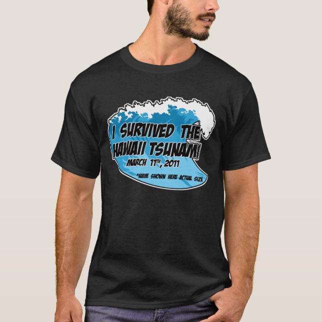 Camiseta Sobrevivente do tsunami (Frente)