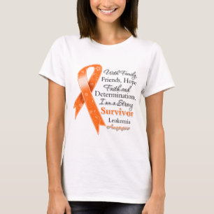 Camiseta Sobrevivente forte do apoio a leucemia