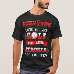 Camiseta Sobrevivente Golfe Traço Isquêmico Cerebrovascular