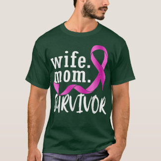 Camiseta Sobrevivente Mãe Sobrevivente Rosa Fita Sobrevivên