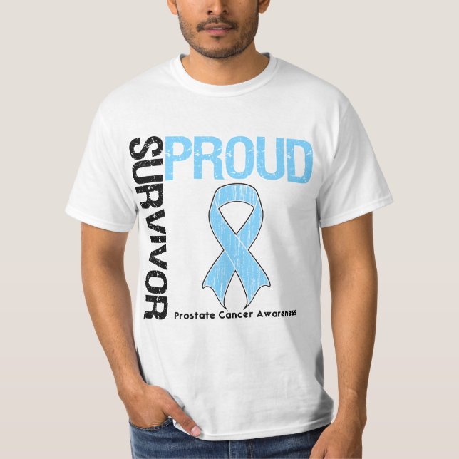 Camiseta Sobrevivente orgulhoso - cancro da próstata (Frente)