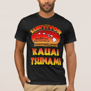 Camiseta Sobrevivente - tsunami de Kauai