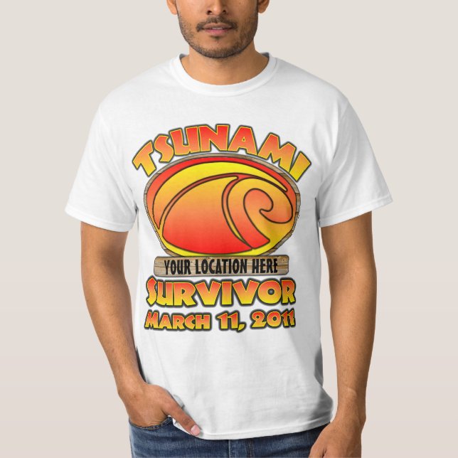Camiseta Sobrevivente - tsunami - personalize (Frente)