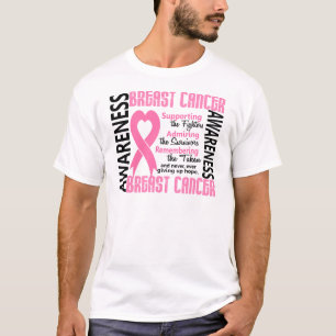 Camiseta Sobreviventes dos lutadores tomados o cancro da