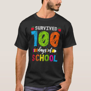 Camiseta Sobreviveram 100 Dias De Lápis De Giz Colorido K