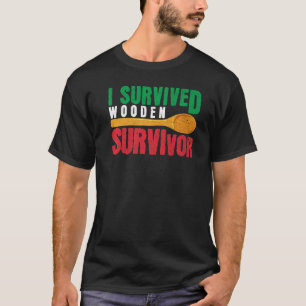 Camiseta Sobreviveu À Coluna De Madeira Pai De Bandeira Ita