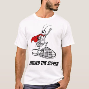 Camiseta Sobreviveu ao Super-Herói de Barata Engraçada da C