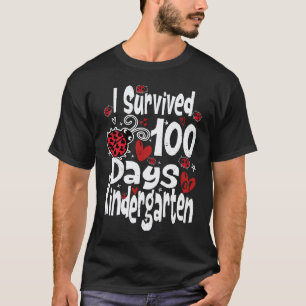 Camiseta Sobrevivi 100 Dias de Professora de Jardim de Infâ