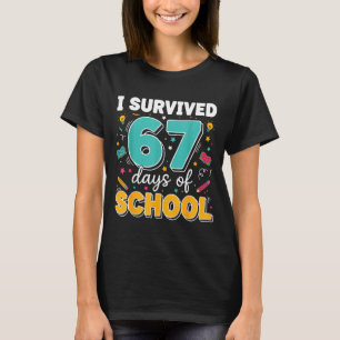 Camiseta Sobrevivi 67 Dias De Aula Meme De Professor Engraç