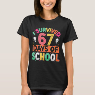 Camiseta Sobrevivi 67 Dias De Escola Bruh Alunos Seis Sete