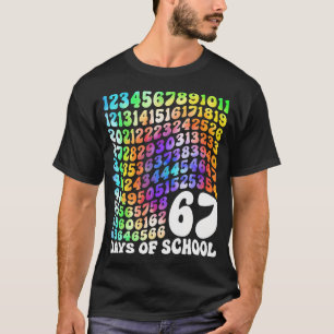 Camiseta Sobrevivi 67 Dias De Escola Engraçado 67 Professor