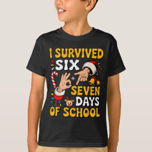 Camiseta Sobrevivi 67 Dias De Escola Engraçado Seis Sete Me