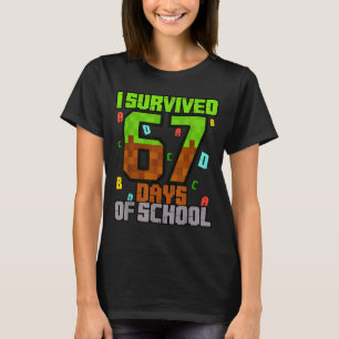 Camiseta Sobrevivi 67 Dias De Escola Fun Meme Seis Sete 6-