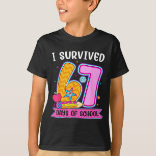 Camiseta Sobrevivi 67 Dias De Escola Piada Engraçada Profes