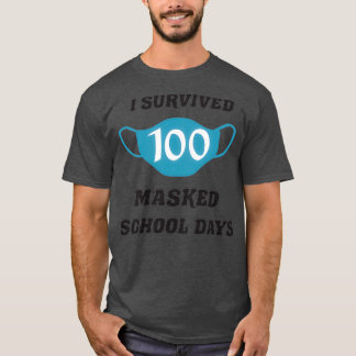 Camiseta Sobrevivi a 100 dias de escola mascarados 100º dia