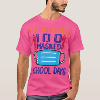 Camiseta Sobrevivi a 100 dias de escola mascarados 5